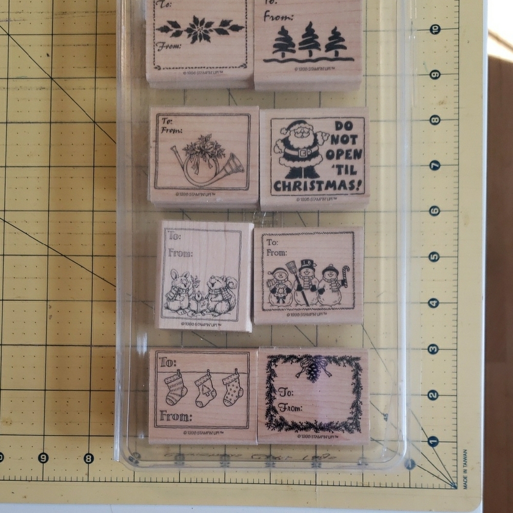 Holiday Rubber Stamp Set - Brown